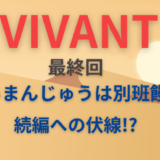 VIVANT最終回｜置いてあるその赤いまんじゅうは別班饅頭!続編への伏線!?