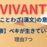 VIVANT最終回ことわざ(漢文)の意味はベキが生きてる!理由7つも考察