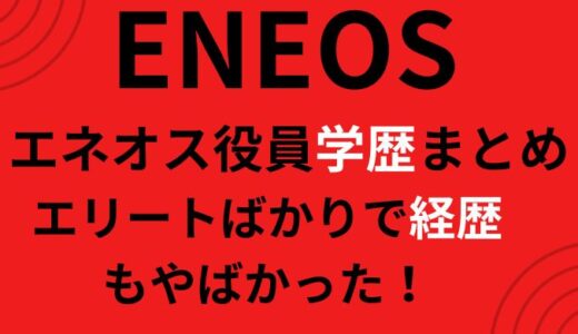 【ENEOS】エネオス役員8人の学歴まとめ!エリートばかりで経歴もヤバかった